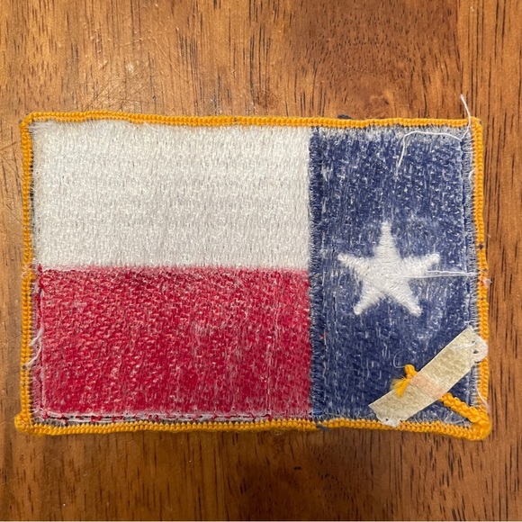 VTG Retro Texas Flag Sew On Patch Applique 3.25”x2.25” Red White Blue Yellow 1:1 - Picture 4 of 7